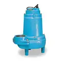 Sewage Ejector Pump, HP 1, Flow Rate @ 10 Ft. of Head 160.0 gpm, Discharge 3 in FNPT