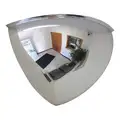 Quarter Dome Mirror: Acrylic, 36 in Dia, Plastic, Indoor