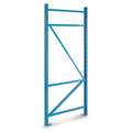 Steel King Upright Frame: Bolted, 16 ft Overall Ht, 42 in x 3 in, Blue, Steel, 7 ga Upright Gauge