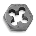 Hex Threading Die: Self-Aligning, Carbon Steel, Right Hand, 5/16"-18 Thread Size