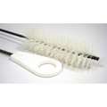 Pipe Brush: Nylon Bristles, Plastic Handle, 1 1/2 in Brush Dia., 5 in Brush Lg, White