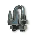Wire Rope Clip: U-Bolt, 304 Stainless Steel, For 3/8 in Wire Rope Dia., 3 Clips