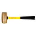 Nonsparking Mallet: Fiberglass Handle, 4 lb Head Wt, 2 in Dia, 4 in Head Lg, 15 in Overall Lg