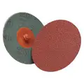 3M Cubitron II Quick-Change Sanding Disc: TR, 3 in Dia, Ceramic, 60 Grit, Not Rated Wt Fiber, 982C