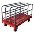 Dayton Single-Height Vertical Panel Truck with Adjustable Rails: 3,200 lb Load Capacity, 4 Rails