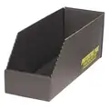 Protektive Pak Corrugated Shelf Bin; 4-1/2" H x 18" L x 6" W, Black