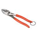 Slip Joint Plier: Tether Ready, 3/4 in Max Jaw Opening, 8 in Overall Lg, 2 1/8 in Jaw Lg