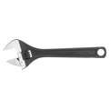 Adjustable Wrench, Alloy Steel, Black Phosphate, 6", Jaw Capacity 15/16", Ergonomic