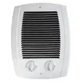 Cadet Recessed Electric Wall-Mount Heater: 1,000W, 120/240V AC, 1-phase, White