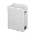 Hoffman 16 inH x 14 inW x 6 inD Metallic Enclosure, Gray, Knockouts: No, Quick Release Latch Closure Method