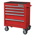 Westward Powder Coated Red, Light Duty, Rolling Cabinet Kit, 26-3/4"Overall Width, 18"Overall Depth