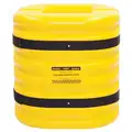 High Density Polyethylene Column Protector for 8", Round or Square Column, Yellow