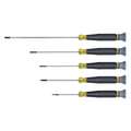 Klein Tools Precision Screwdriver Set, Phillips, Slotted, Ergonomic, Number of Pieces 5