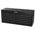 Westward Top Chest: Gloss Black, Black, Fully Extended Ball Bearing, 12 Drawers