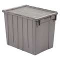 Orbis Attached Lid Container, Gray, 17 1/8 inH x 21 3/4 inL x 15 3/16 inW, 1EA