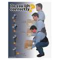 Safety Poster, Safety Banner Legend Do You Lift Correctly, 22" x 17", English