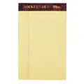 Notepad: 5 in x 8 in Sheet Size, Narrow, Canary, 600 Sheets, 0% Recycled Content, Top, 12 PK