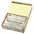 Notepad: 8-1/2 in x 11-3/4 in Sheet Size, Legal, Canary, 600 Sheets, 30 pt Chipboard, 12 PK