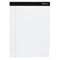 Universal One Notepad: 8-1/2 in x 11 in Sheet Size, Legal, White, 300 Sheets, Top, 6 PK