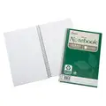 Ability One Notebook: 6 in x 9-1/2 in Sheet Size, College, White, 100% Recycled Content, Left, 3 PK