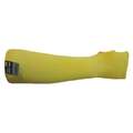 Condor Cut-Resistant Sleeve: ANSI/ISEA Cut Level A3, Kevlar ( 24 ga ), Yellow, Knit Cuff, Universal