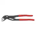 Knipex Tongue and Groove Plier: V, Push Button, 2" Max Jaw Opening, 10"Overall L, 25 Jaw Positions