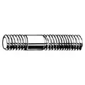 Double-End Threaded Stud: Steel, Plain, M14-2mm Thread Size A, M14-2mm Thread Size B, 50 PK