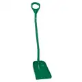 Vikan Small Ergonomic Square Blade Shovel, 10.25 x 11 x 50 inch, Green