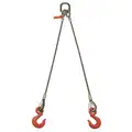 Lift-All Wire Rope Sling: 1/2 in Rope Dia, 20 ft Sling Lg, 5,000 lb Sling Capacity @ 30 Degrees