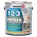 Zinsser Primer: Gray, 1 gal Size, 400 to 450 sq ft./gal Coverage, Acrylic Copolymer Resin, Water Base