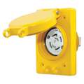 Hubbell Wiring Device-Kellems Watertight Locking Receptacle: 30, L15-30R, 3 Poles, 4 Wires, 3 Phase