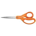 Fiskars Scissors, Multipurpose, Straight, Ambidextrous, Stainless Steel, 4 in