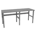 Workbench: 4,000 lb Load Capacity, 96 in Wd, 36 in Dp, 35-3/8 in to 41-3/8 in, Gray