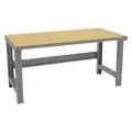 Bolted Workbench, Particleboard, 30" Depth, 27-7/8" to 35-3/8" Height, 60" Width, 2, 500 lb. L