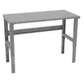 Bolted Workbench, Steel, 30" Depth, 35-3/8" to 41-3/8" Height, 60" Width, 2,500 lb Load Capa