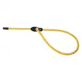 Yellow Polypropylene/Rubber Bungee Cord with Scissor Locks, Bungee Length: 24 in