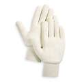 Condor Knit Gloves: S ( 7 ), Uncoated, Cotton, Jersey Task & Chore Glove, White, 1 PR
