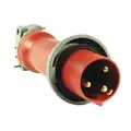 Hubbell Wiring Device-Kellems 100 Amp, 1-Phase Zytel 801 Nylon Watertight Pin and Sleeve Plug, Red
