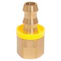Push-On Hose Fitting, Fitting Material Brass x Brass, Fitting Size 1/2" x 1/2 in