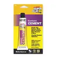 Super Glue Contact Cement: T-CC, Gen Purpose, 1 fl oz, Tube, Amber, Waterproof