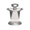 Wash Fountain: Bradley, Silver, Stainless Steel, Semi-Circular, 54 in Overall Wd, 4 Stations, Sentry