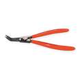 Retaining Ring Plier: External, For 40 mm to 100 mm Shaft Dia, 0.091 in Tip Dia, 8 1/4 in Overall Lg