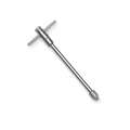 Tap Wrench: T, 1/4 in Min. Tap Size, #0 Max. Tap Size, 10 in Overall Lg