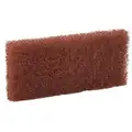Cleaning Pad: 10 in Lg, 4 1/2 in Wd, Polyester Fibers, Brown, 10 PK