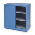 Base Cabinet, Sliding Doors, 40-1/4" W x 22-1/2" D x 41-3/4" H, 3 Shelves, Bright Blue