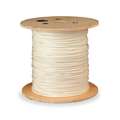 Carol Coaxial Cable: 18 AWG Conductor Size, Natural, PVC, Plenum Rated, RG-6/U, 75 Ohms, 100 ft Lg