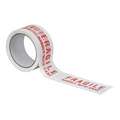 Tapecase Packaging Tape with Message: 1.9 mil Tape Thick, 2 in x 55 yd, 50.8 mm x 50.29 m, White