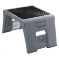 Cramer Folding Step: 1 Steps, 9 1/2 in Top Step H, 16 5/8 in Bottom W, 300 lb Load Capacity, Gray