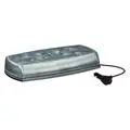 Amber/Clear Mini Light Bar, LED Lamp Type, Magnetic Mounting, Number of Heads: 8