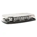 Amber/Clear Mini Light Bar, LED Lamp Type, Permanent Mounting, Number of Heads: 8
